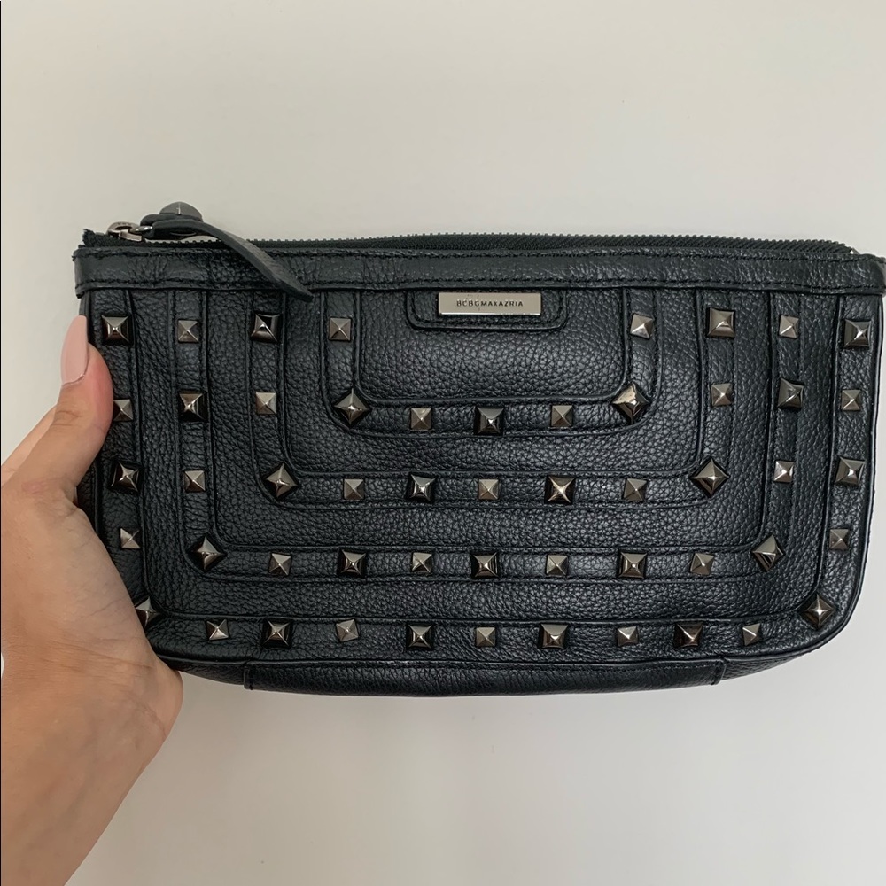 BCBGMAXAZRIA Black Leather Clutch